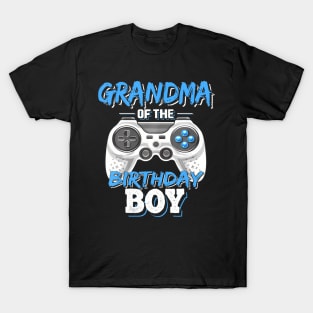 Grandma Of The Birthday Boy Matching Video Gamer Party T-Shirt